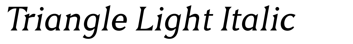 Triangle Light Italic